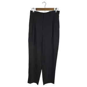 Steve Madden Black Pleated High Waisted Wide Leg Crop Pants Women's Size M